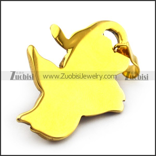 Vintage Golden Carp Pendant in Stainless Steel p004441