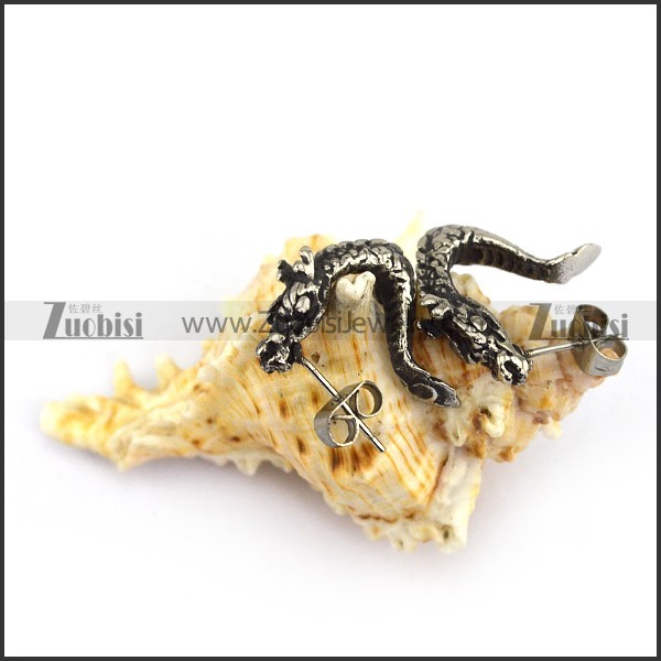 Small Dragon Steel Earring e001249