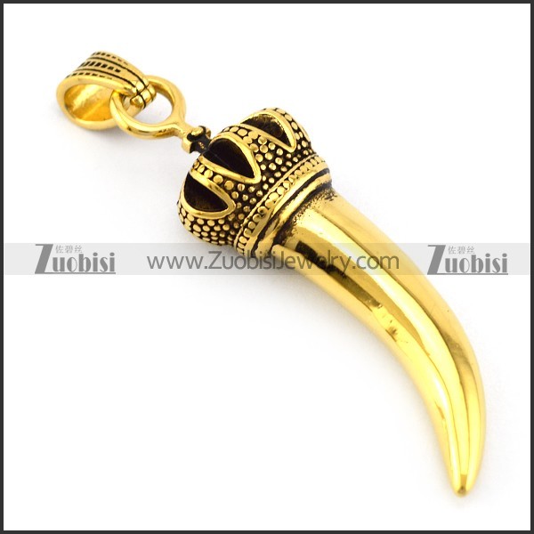 Stainless Steel Horn in Golden Plating p005515