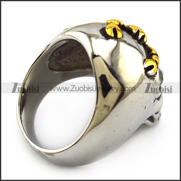One Eye Skull Ring with Golden Scorpion r004316