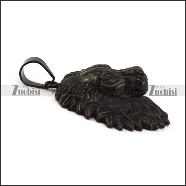 Black Large Leo Pendant p005642