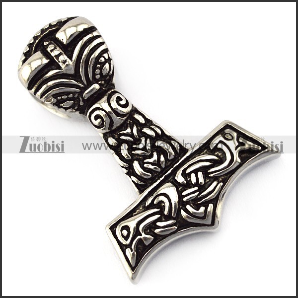 Solid Stainless Steel Hammer Pendant p001912