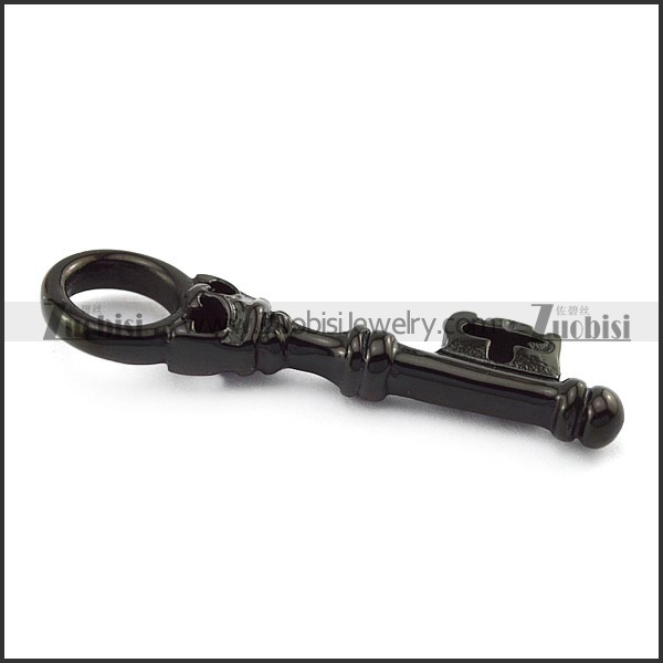 Black Casting Stainless Steel Key Pendant p004897