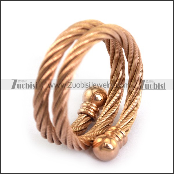 Rose Gold Wire Ring r003829