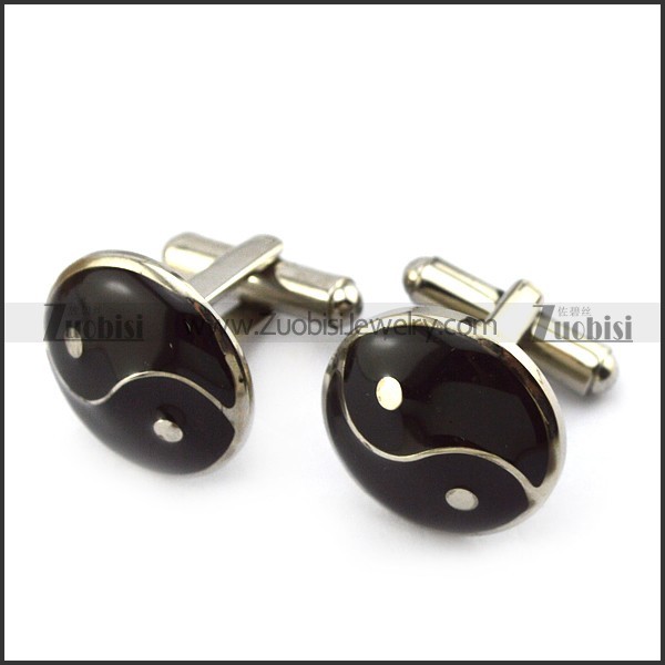 YinYang Stainless Steel Cuff-link c000148