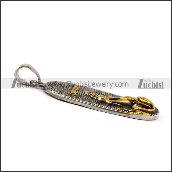 Gold Plating Capricornus Tag Pendant p005792