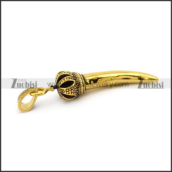 Stainless Steel Horn in Golden Plating p005515