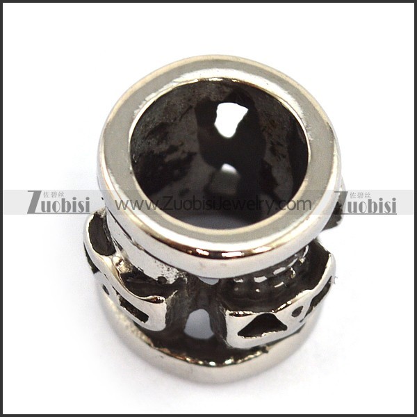 Stainless Steel Skull Beard Bead for Mens a000259