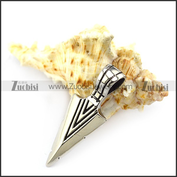 2 Sides Punk Stainless Steel Jewelry Arrow Pendant For Men p004817