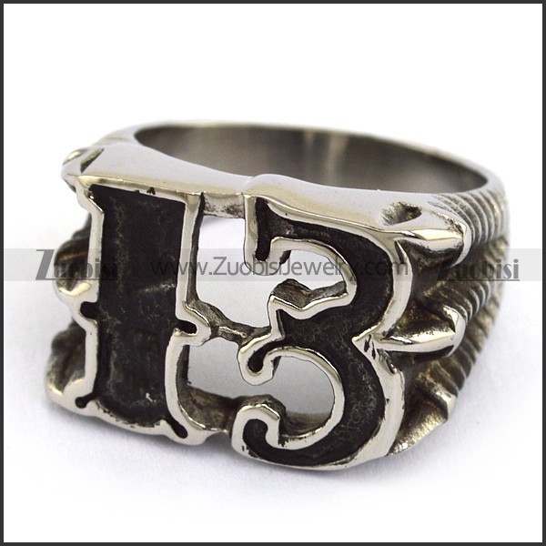 Black 13 Biker Ring r003667
