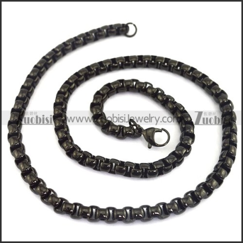 Black Pearl Chain in 600mm long 7mm wide n000613