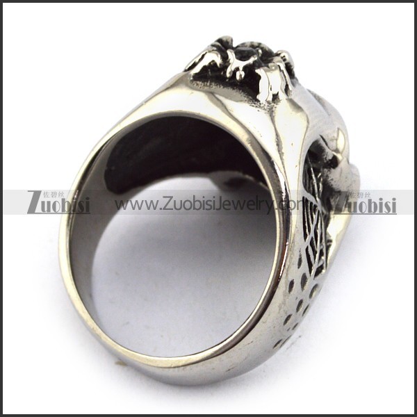 spider net skull ring r001574