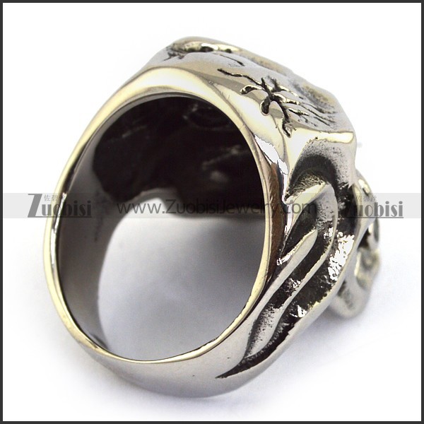 Stainless Steel Skull Ring - JR350039