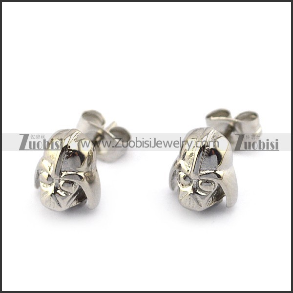 Silver Steel Future Solider Earring e001329