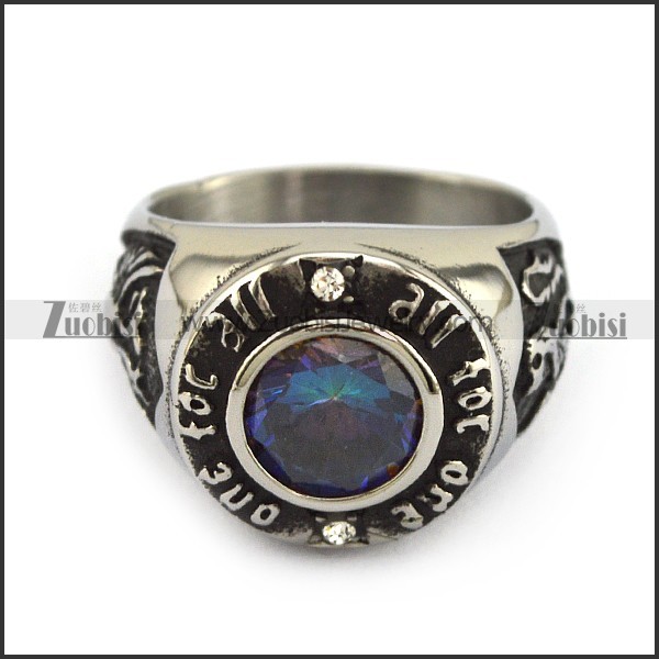 ALL FOR ONE ring with imitation fancy coloured diamond r001157