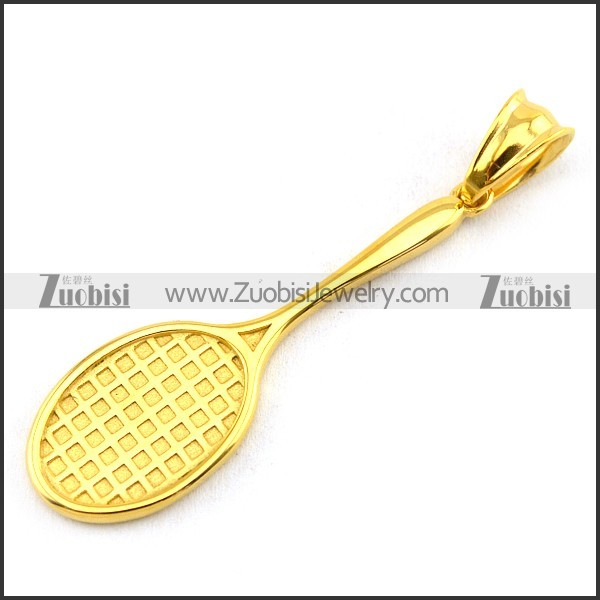 Gold Plating Battledore Pendant p003391