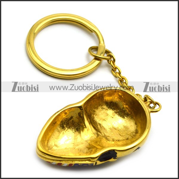 Golden Skull Head Key chain k000003
