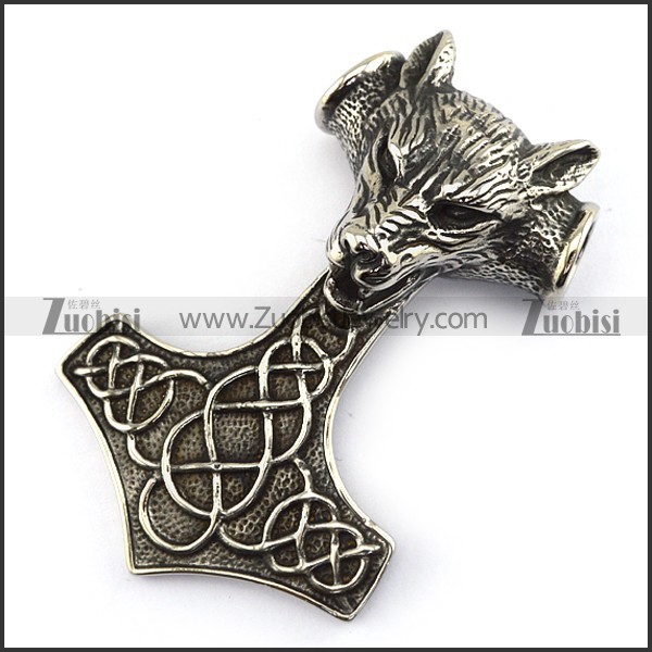 80MM Large Stainless Steel Wolf Hammer p003300