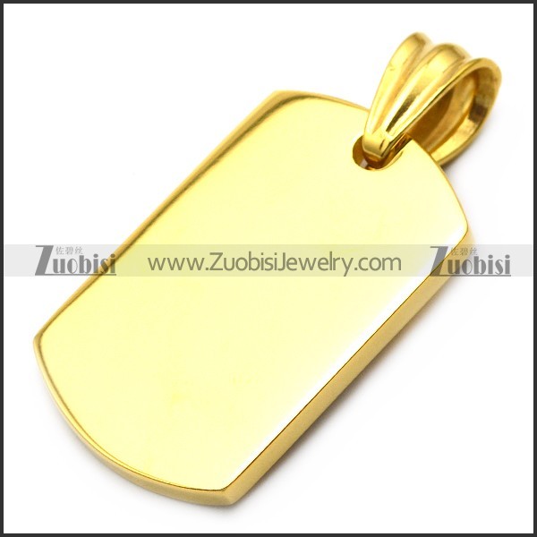 Gold Plating Hip Hop Jesus Tag Pendant p007195