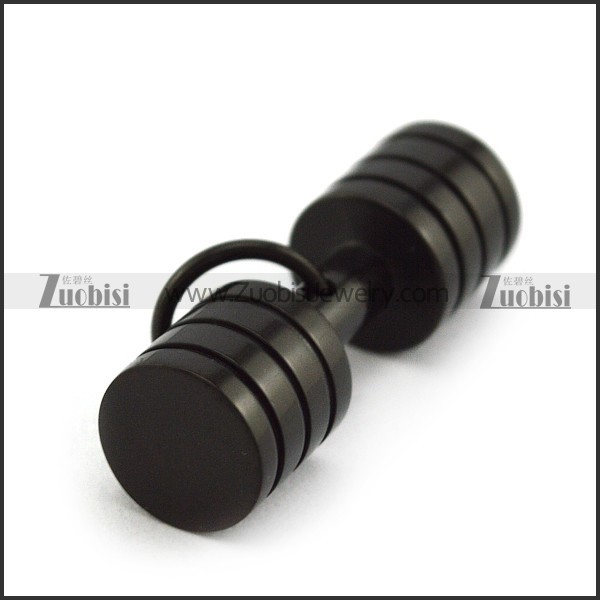 Black Dumbbell Pendant p004600