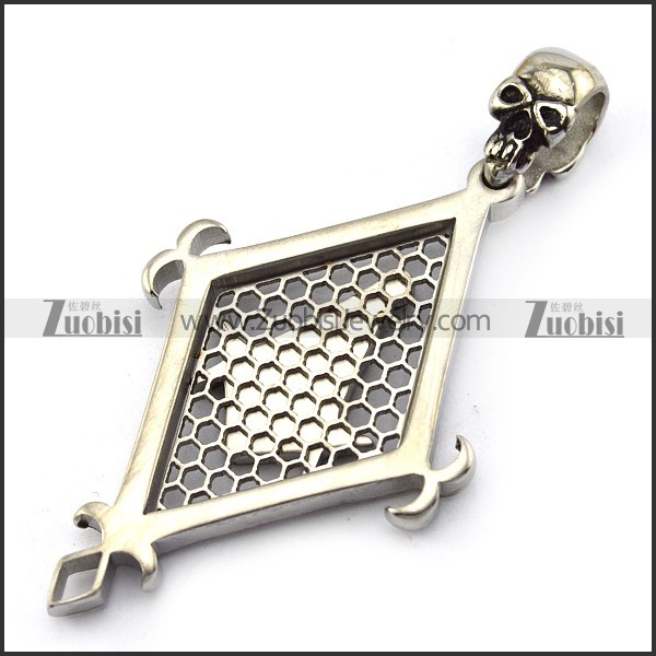 Big Masonic Pendant with Skull Clasp p005059