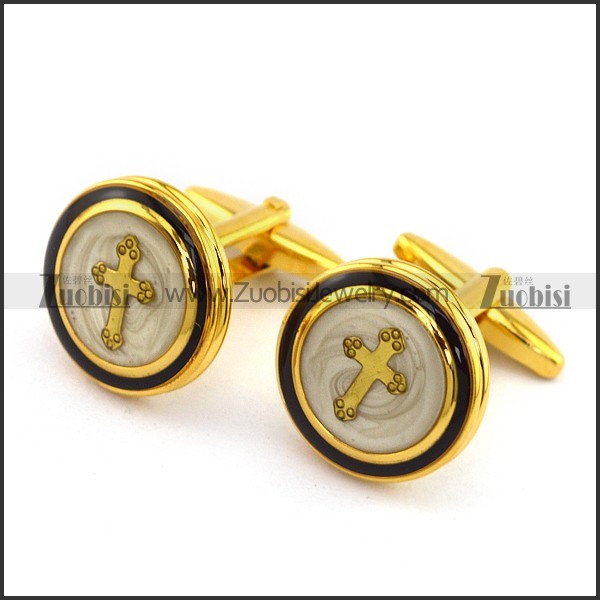 Gold Plated Cooper Cross Cufflinks c000035