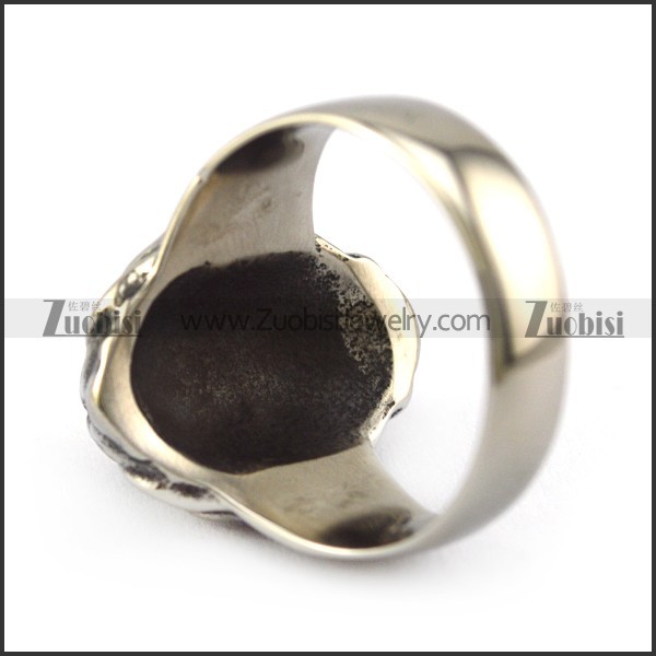 Silver Tone Lion Ring for Unisex r004960