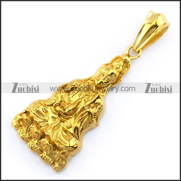 Gold Plated Bodhisattva Pendant p004925