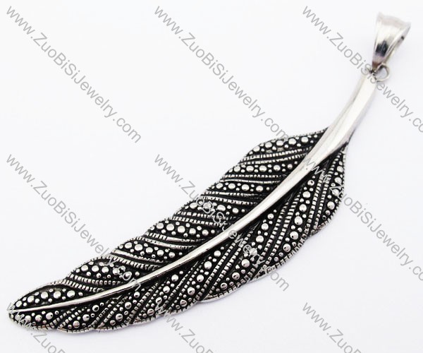 Stainless Steel Big Plumage Pendants - JP420002