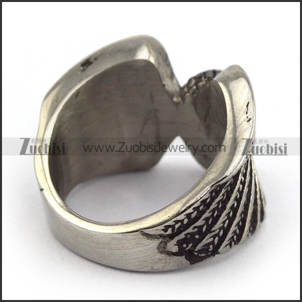 Motorcycle Tire and Wings Ring in Stainless Steel for Riders r003568