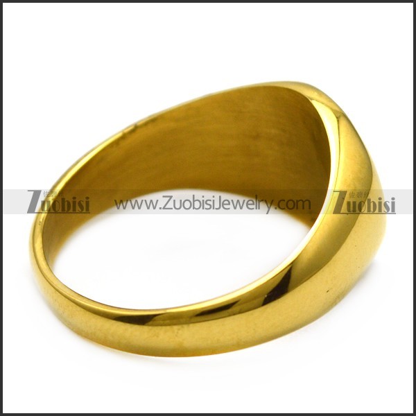 yellow gold plating blank signet ring r005407