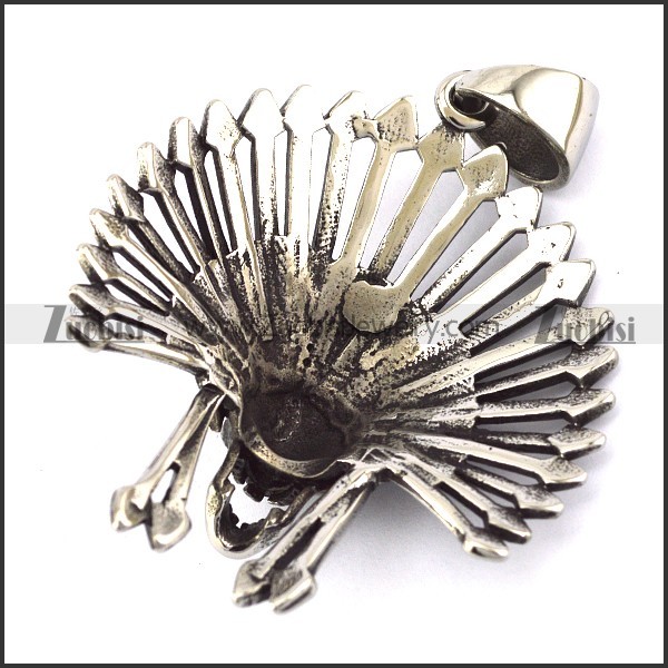 3D Hollow Skull Pendant p006141