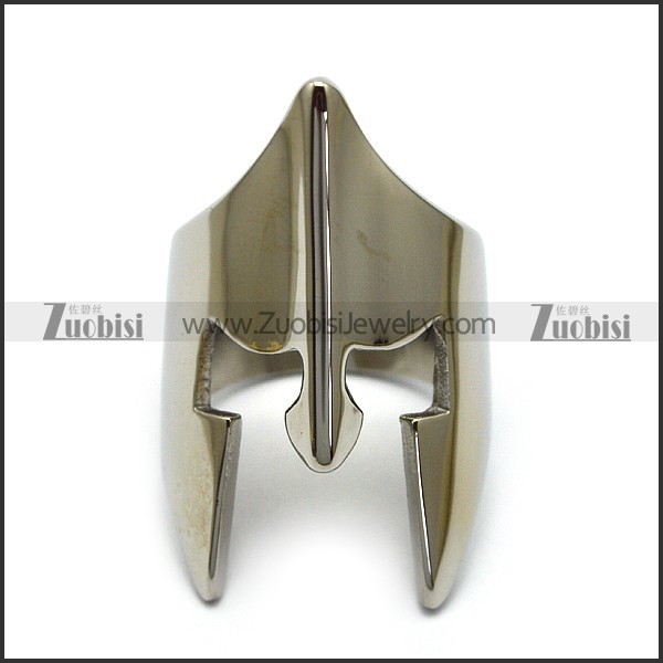 high polishing stainless steel spartan helmet gladiator ring r005054