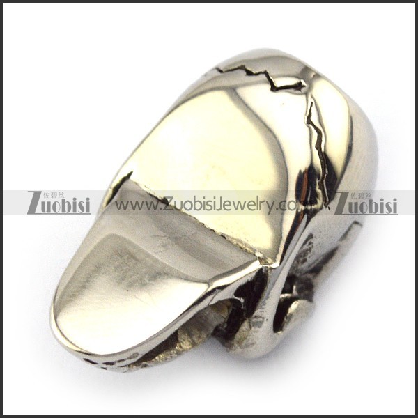 stainless steel skull end cap as terminator for bracelet or necklace a000345