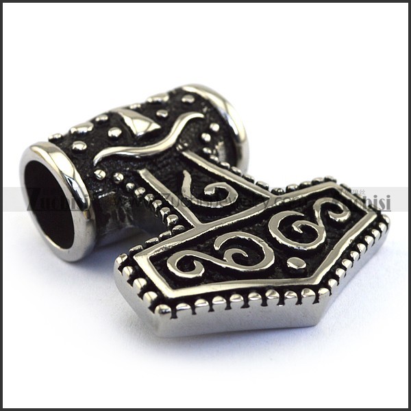 40mm Wide Heavy Steel Hammer Thor Pendant p002296