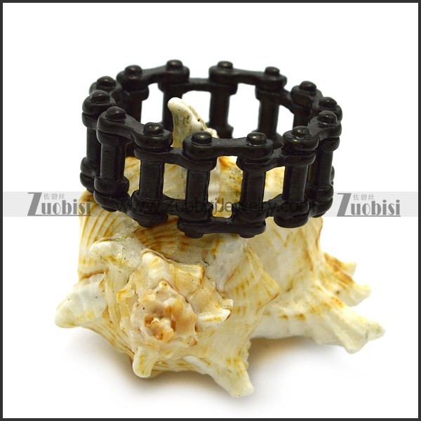 Black Bicycle Chain Ring in Stainless Steel r005234