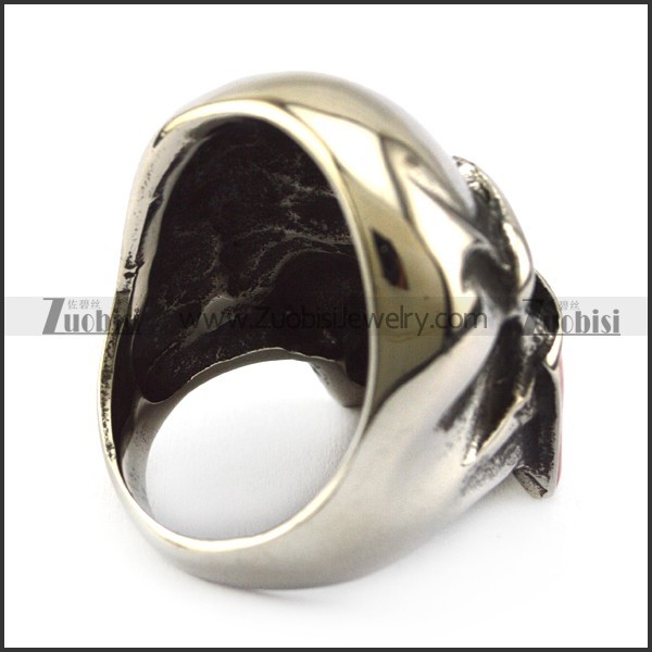 Canada Flag Skull Ring r004972
