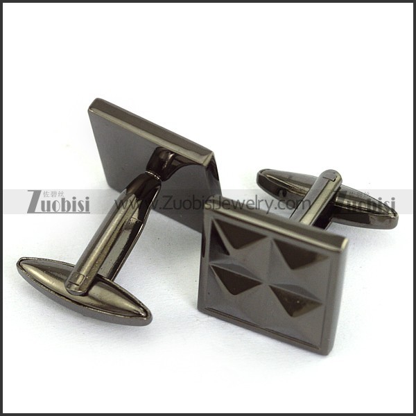 Black Gun Metal Cooper Cufflinks c000054