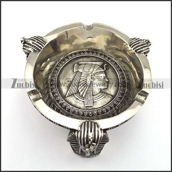 Ancient Egypt Pharaoh Ashtray in Stainless Steel a000037