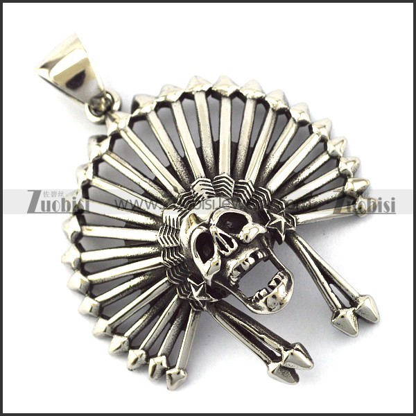 3D Hollow Skull Pendant p006141