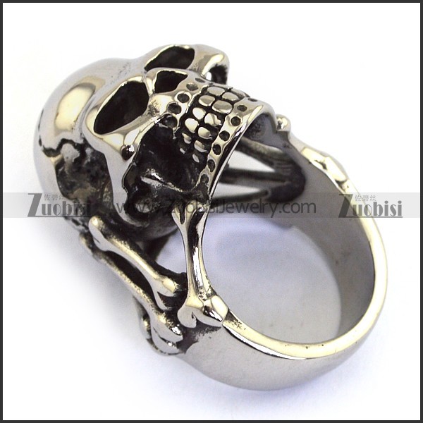 Stainless Steel Skull Ring - JR350118