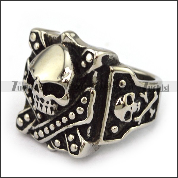 skull ring for men with retro style from china biggest fashion jewelry supplier -r001085