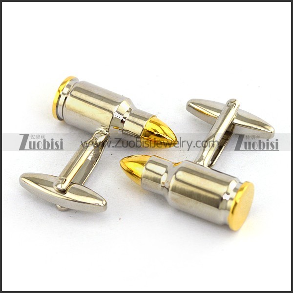 Gold Head of Cooper Bullet Cufflinks c000034