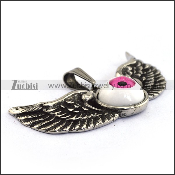 Purple Eyeball Angel Wing Pendant p002194