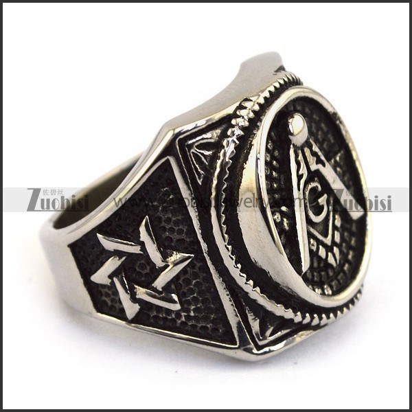 Round Face Masonic Ring r003614