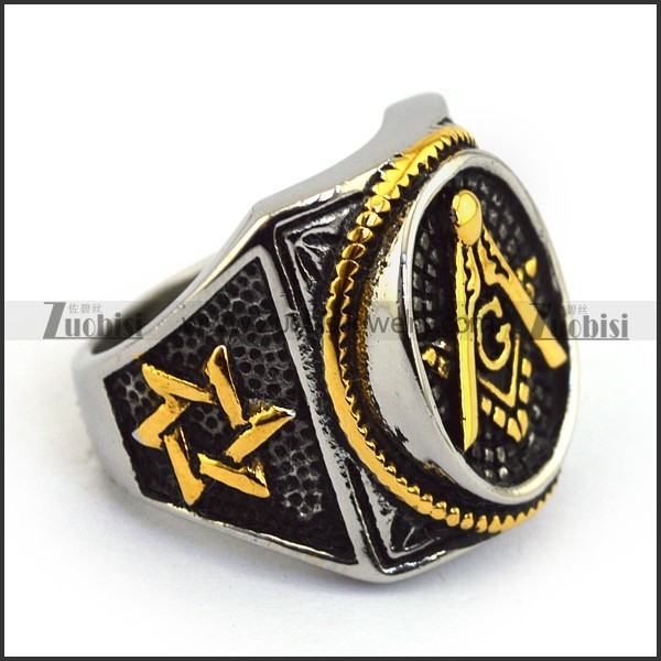 Vintage Gold Masonic Ring r003615