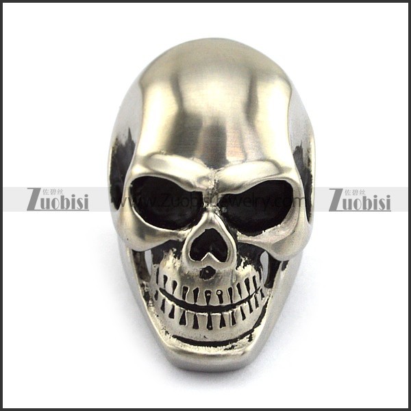 matte huge barehead skull ring with size from 7 to 15 r002204