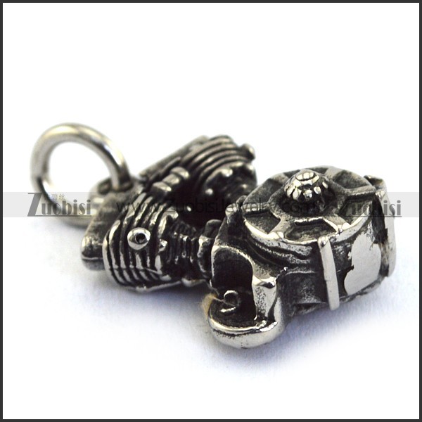 Retro Solid Motorcycle Engine Pendant p003430
