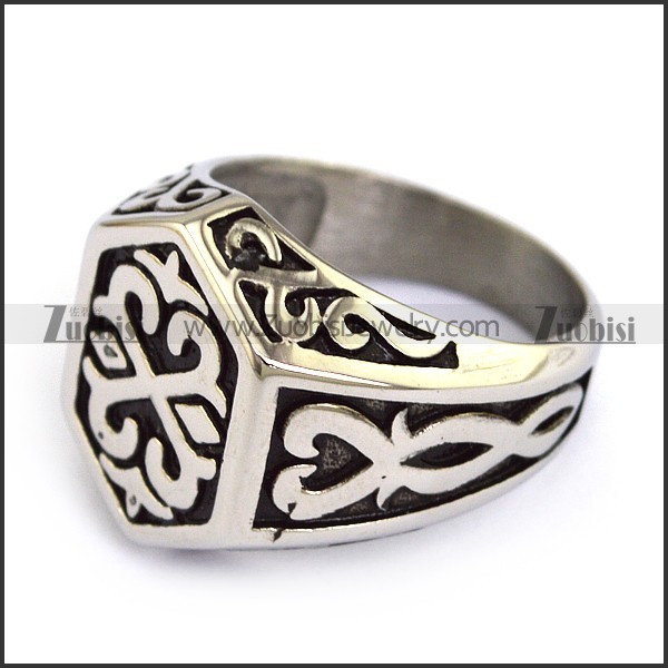 Hammer Ring in Silver Stainless Steel r003870