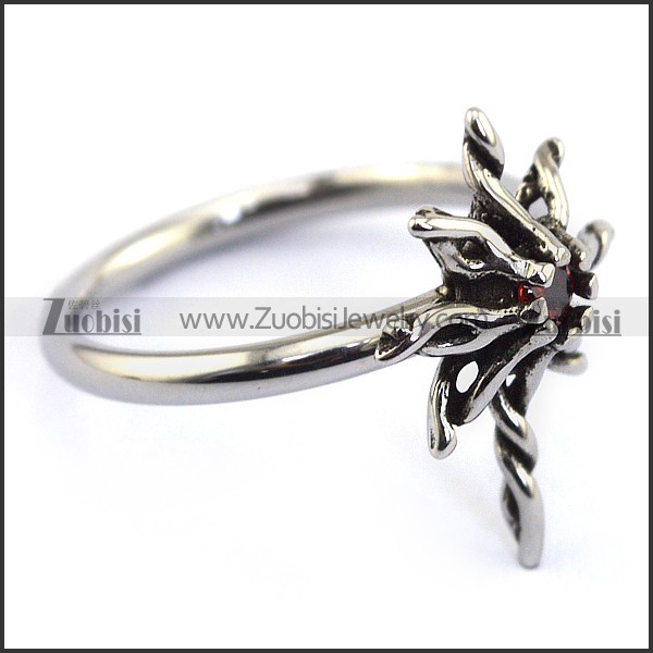 red crystal thin band rings for women r002069
